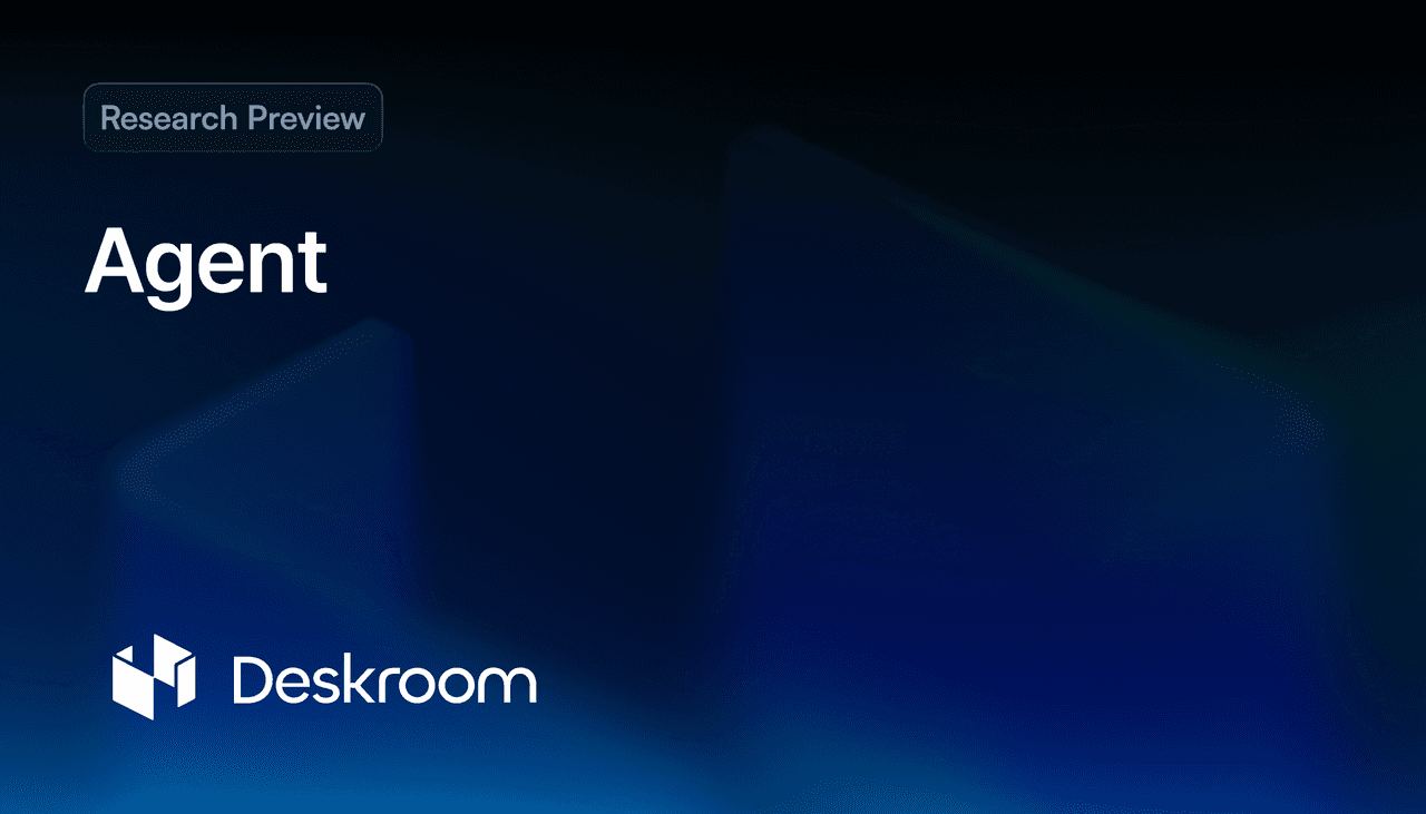 Deskroom AI Agent Research Preview - 데이터 조회, 분석, 원인 파악, 대안 제시를 수행하는 AI 에이전트 출시